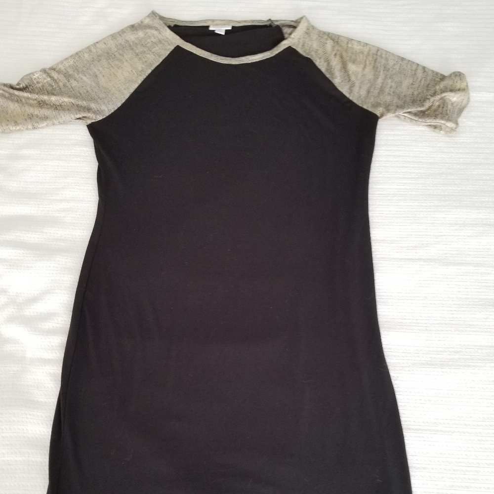 Lularoe Julia Elegant Black Gold XL